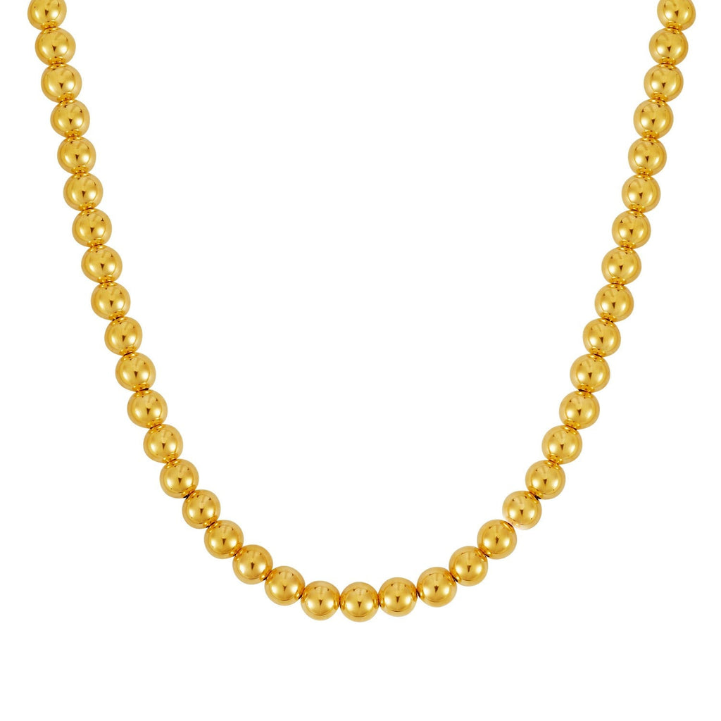 14k Yellow Gold Bead Chain (8mm)