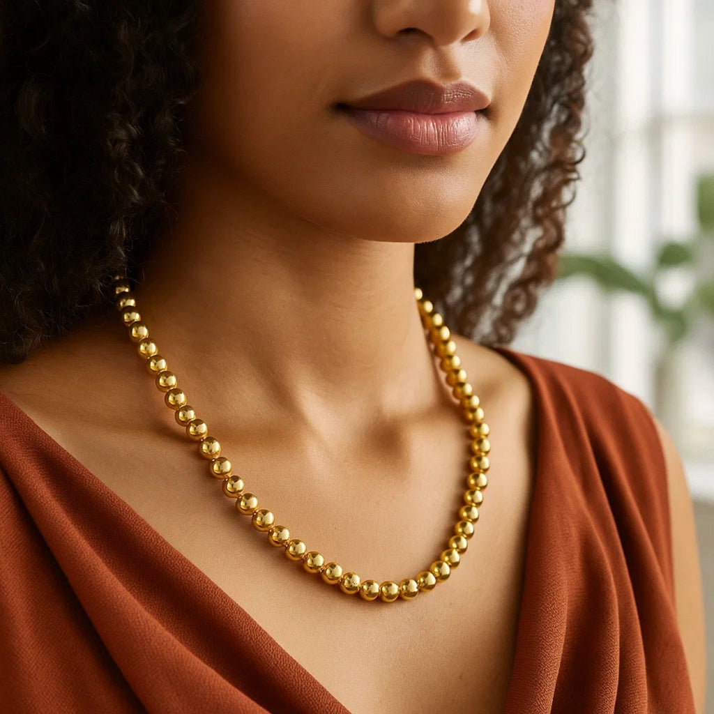 14k Yellow Gold Bead Chain (8mm)