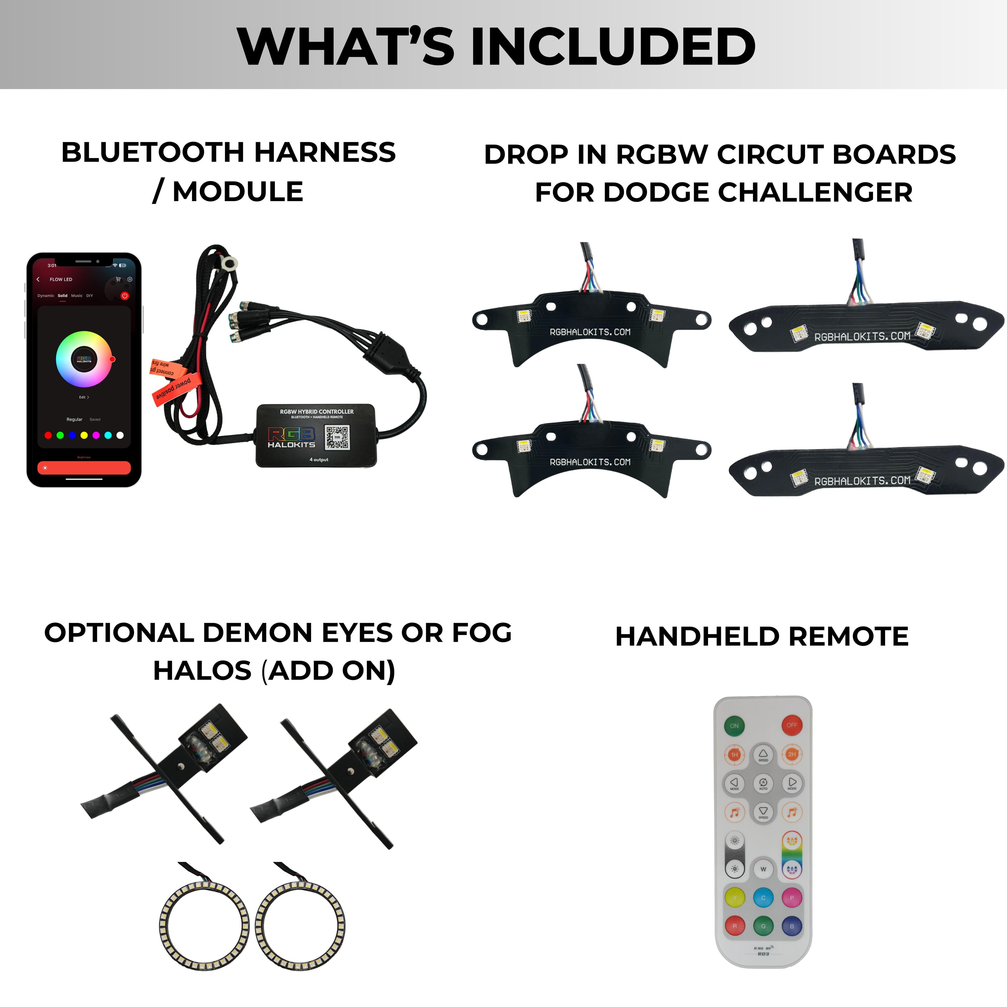 Dodge Challenger RGBW DRL Boards (2015-2023) - Granted Quality 