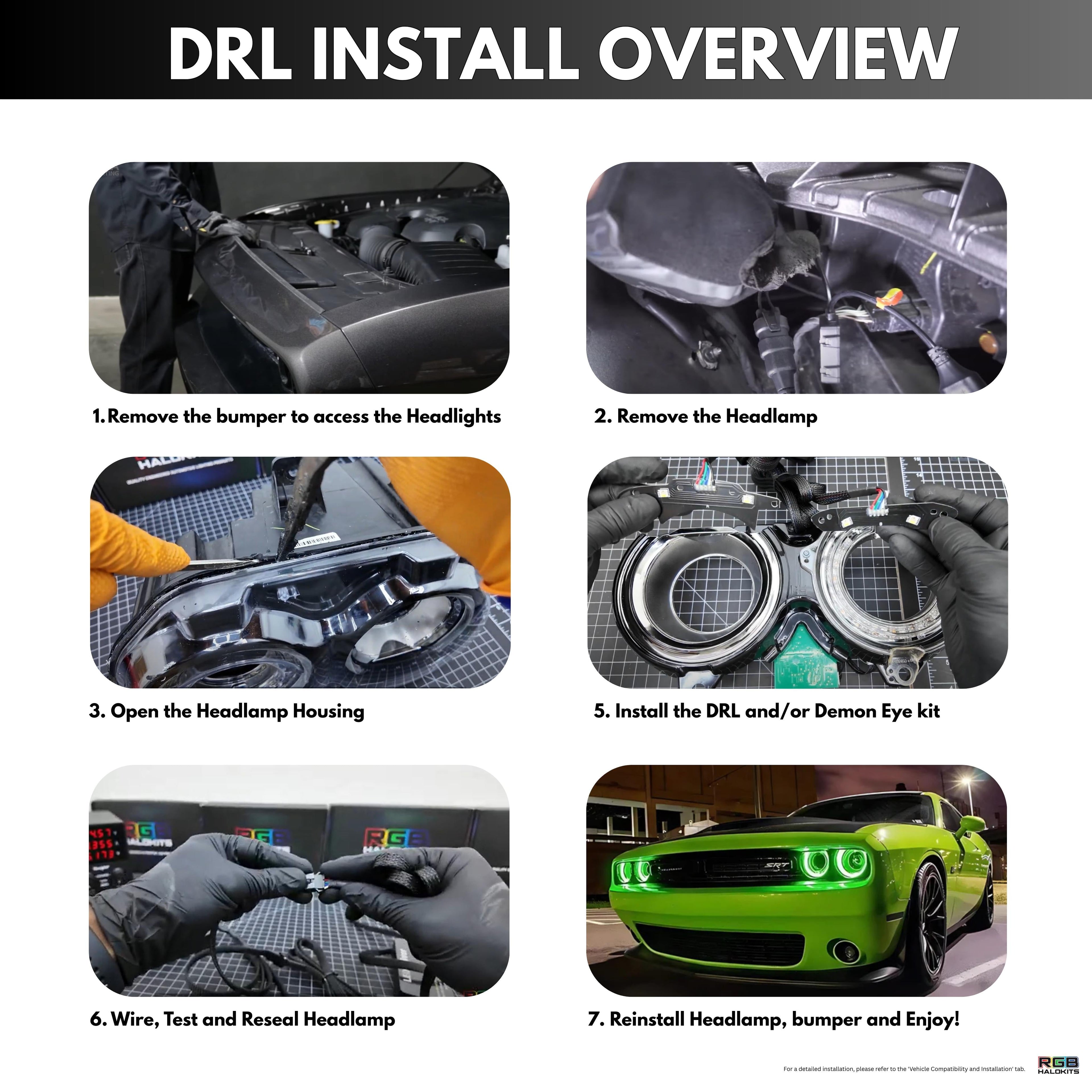 Dodge Challenger RGBW DRL Boards (2015-2023) - Granted Quality 