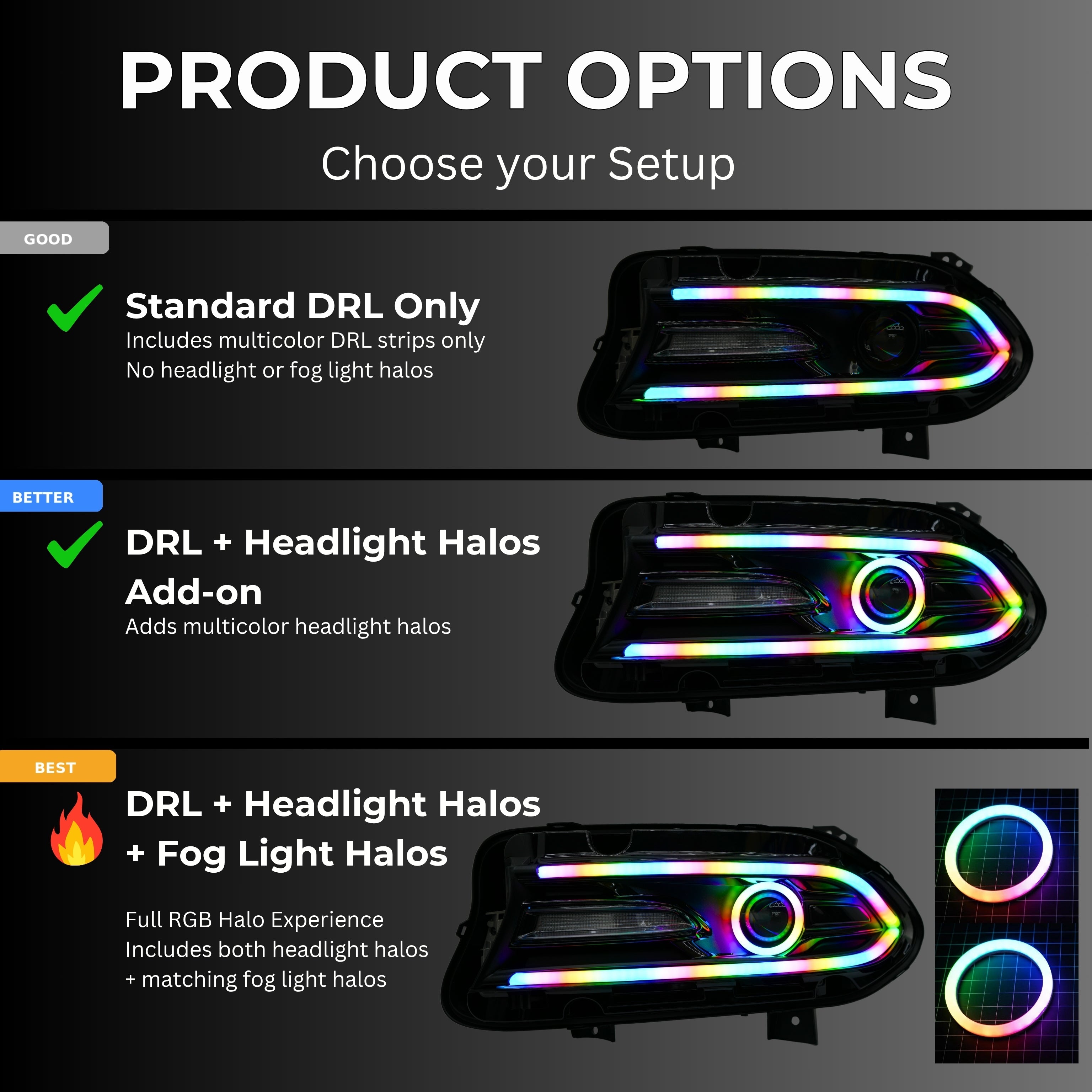 Dodge Charger Flow Series DRL Boards 2.0 | Diffused LED (2015-2023) - Granted Quality 