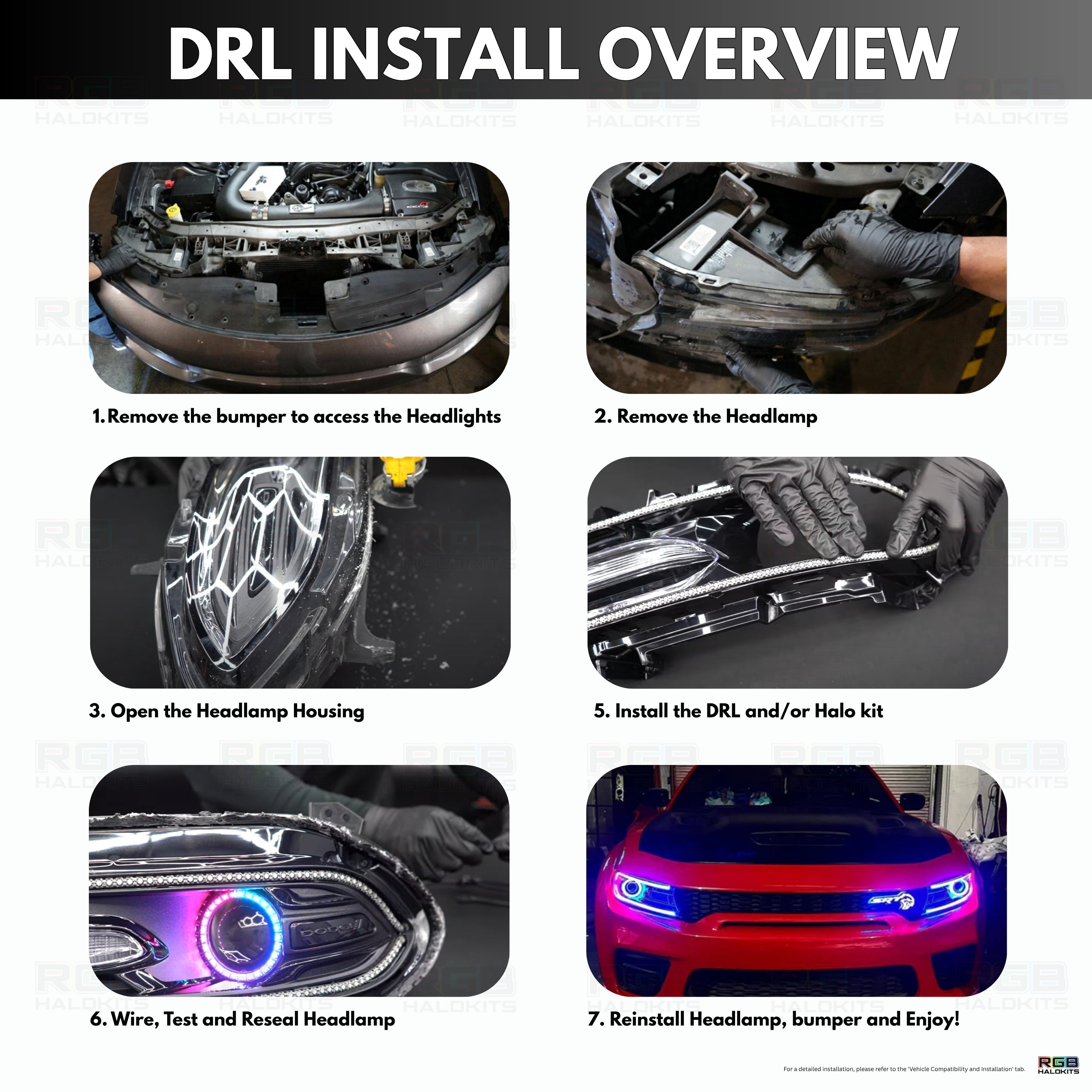 Dodge Charger Flow Series DRL Boards 2.0 | Diffused LED (2015-2023) - Granted Quality 