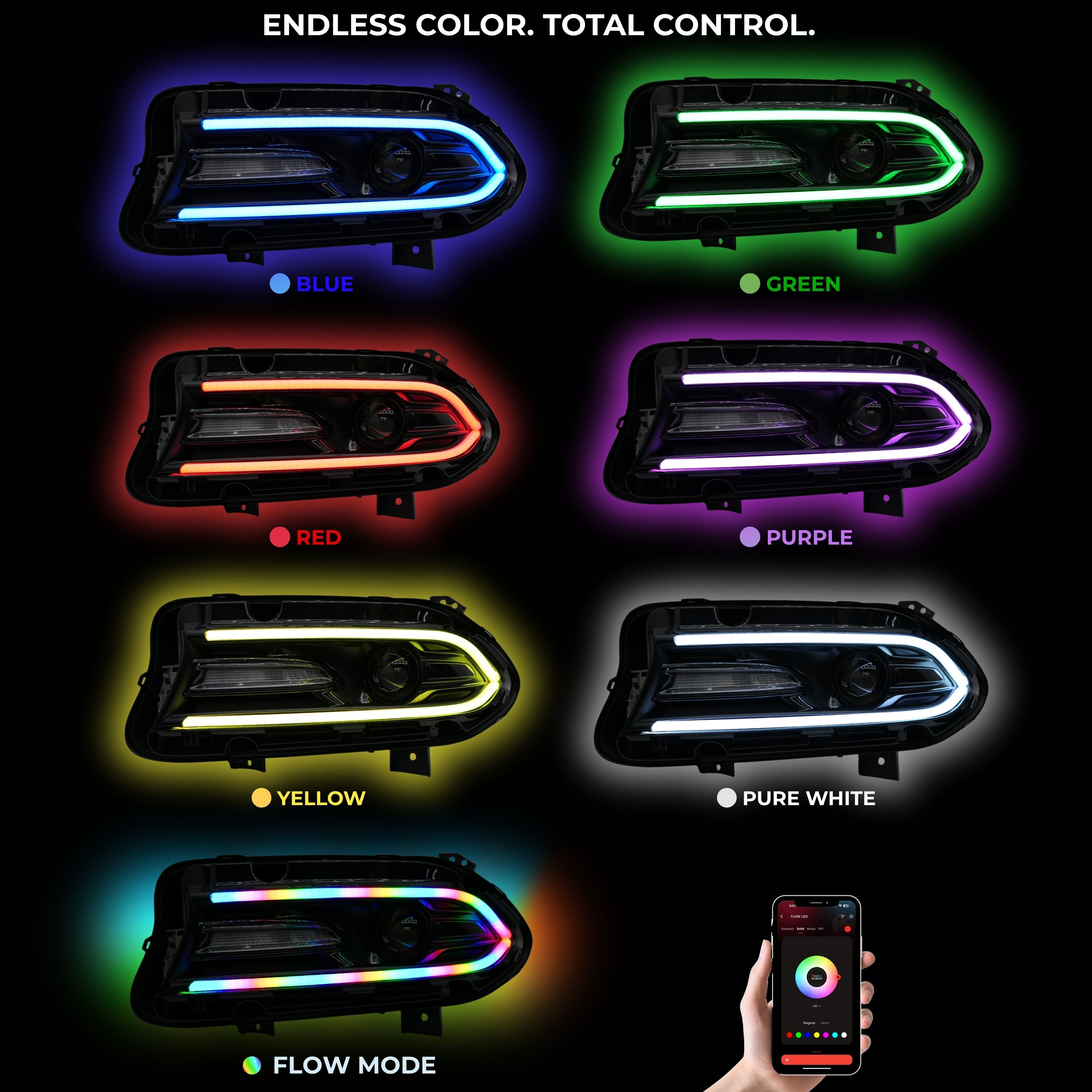 Dodge Charger Flow Series DRL Boards 2.0 | Diffused LED (2015-2023) - Granted Quality 