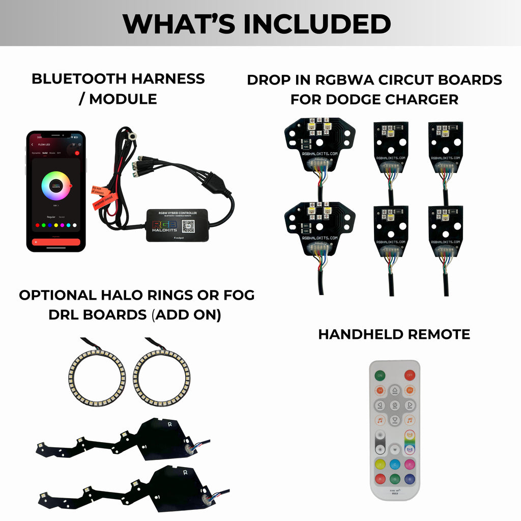 Dodge Charger RGBWA DRL Boards (2015-2023) - Granted Quality 