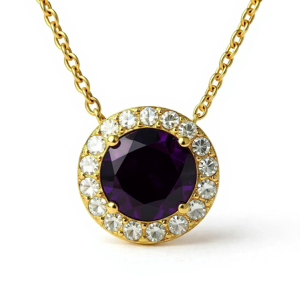 "Endless Love Collection" 14k Gold w/ Diamond Halo Portuguese Cut Pendant 5.5mm - Granted Quality 