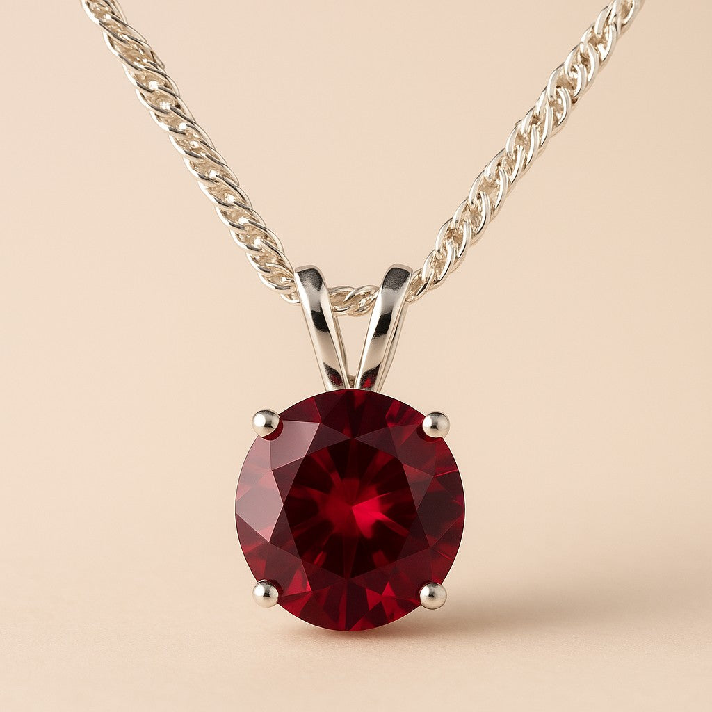 "Circle of Life" Round Portuguese Cut Pendant 8MM - Granted Quality 