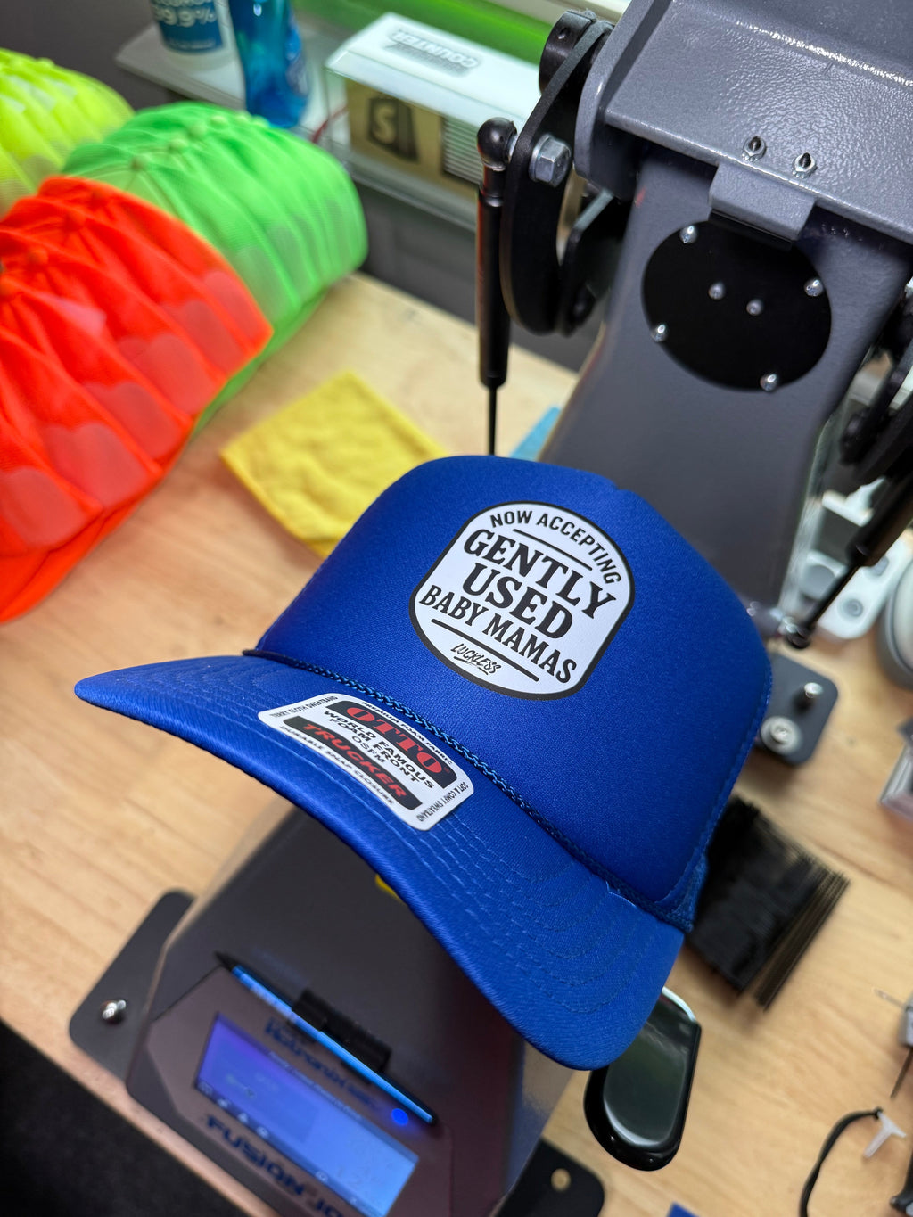 Now Accepting Gently Used Baby Mamas Trucker Hat - Granted Quality 