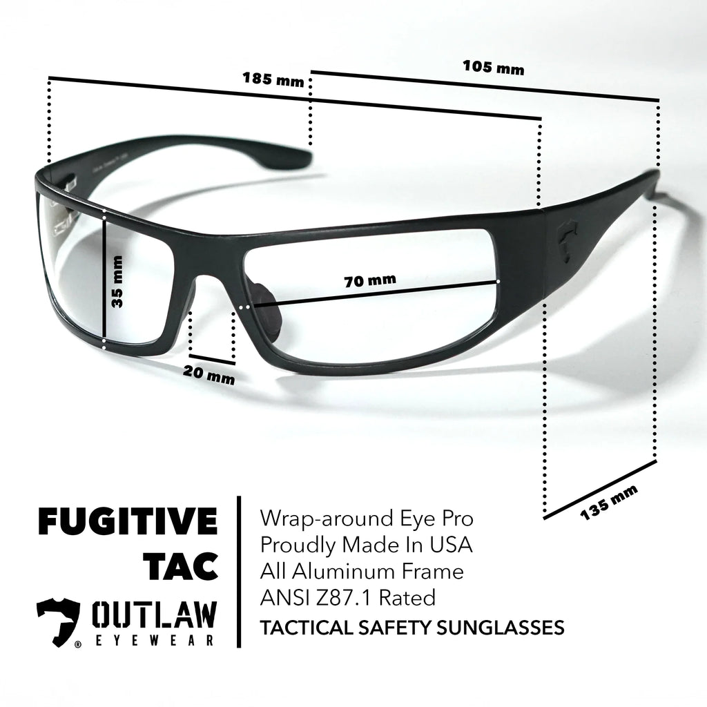 Fugitive TAC Black / Polarized - ANSI Z87.1-2015 - Granted Quality 