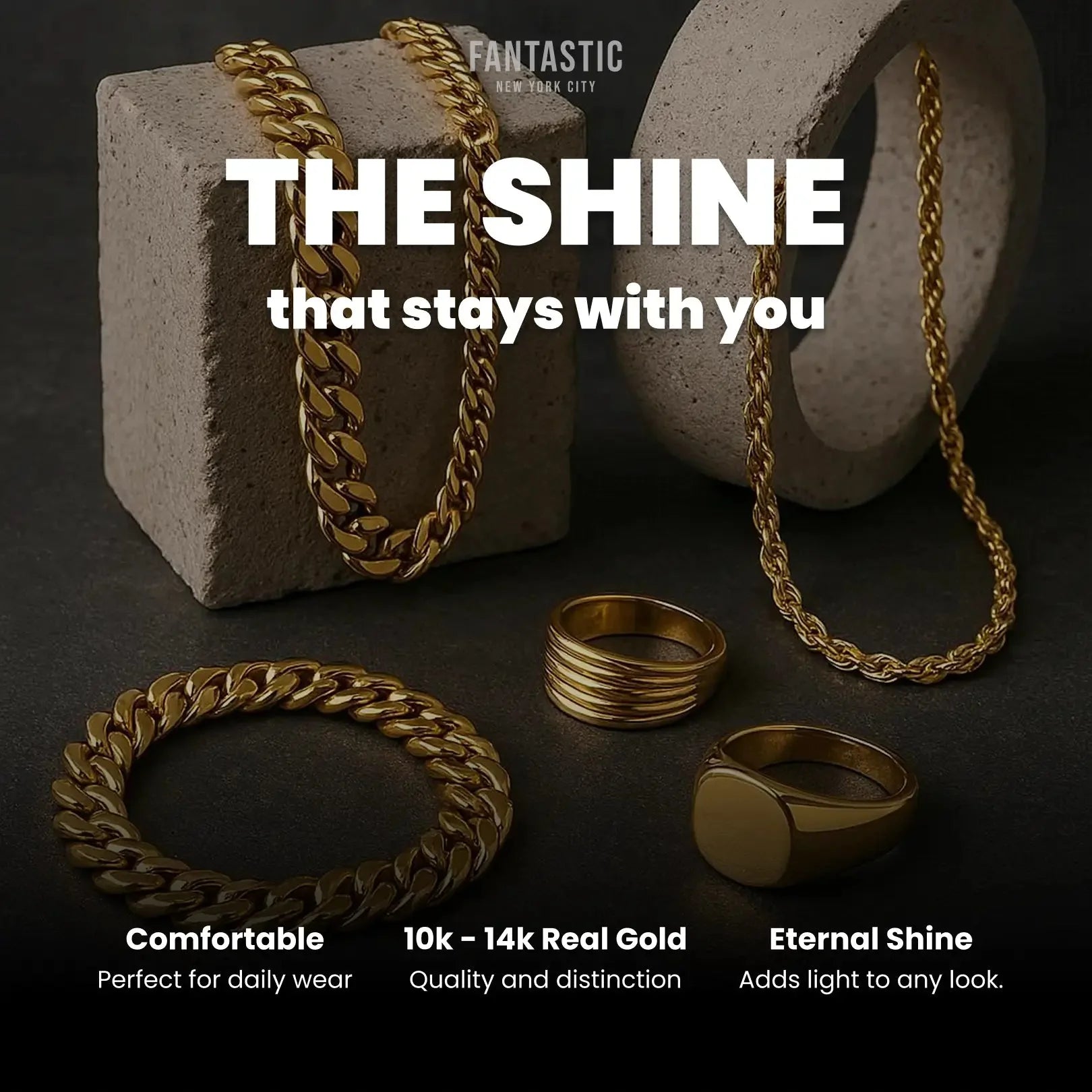 14K Gold- Ice Chain (Yellow Gold)