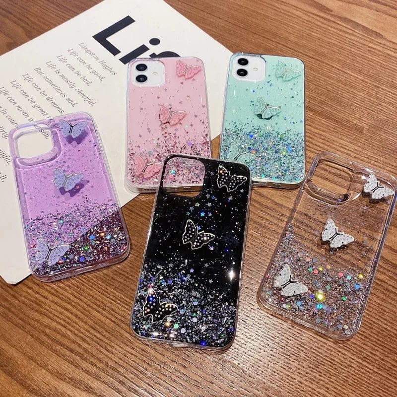 Diamond Butterfly Glitter Bling Samsung Case - Granted Quality 