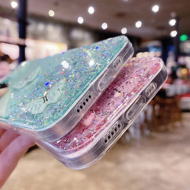 Diamond Butterfly Glitter Bling Samsung Case - Granted Quality 