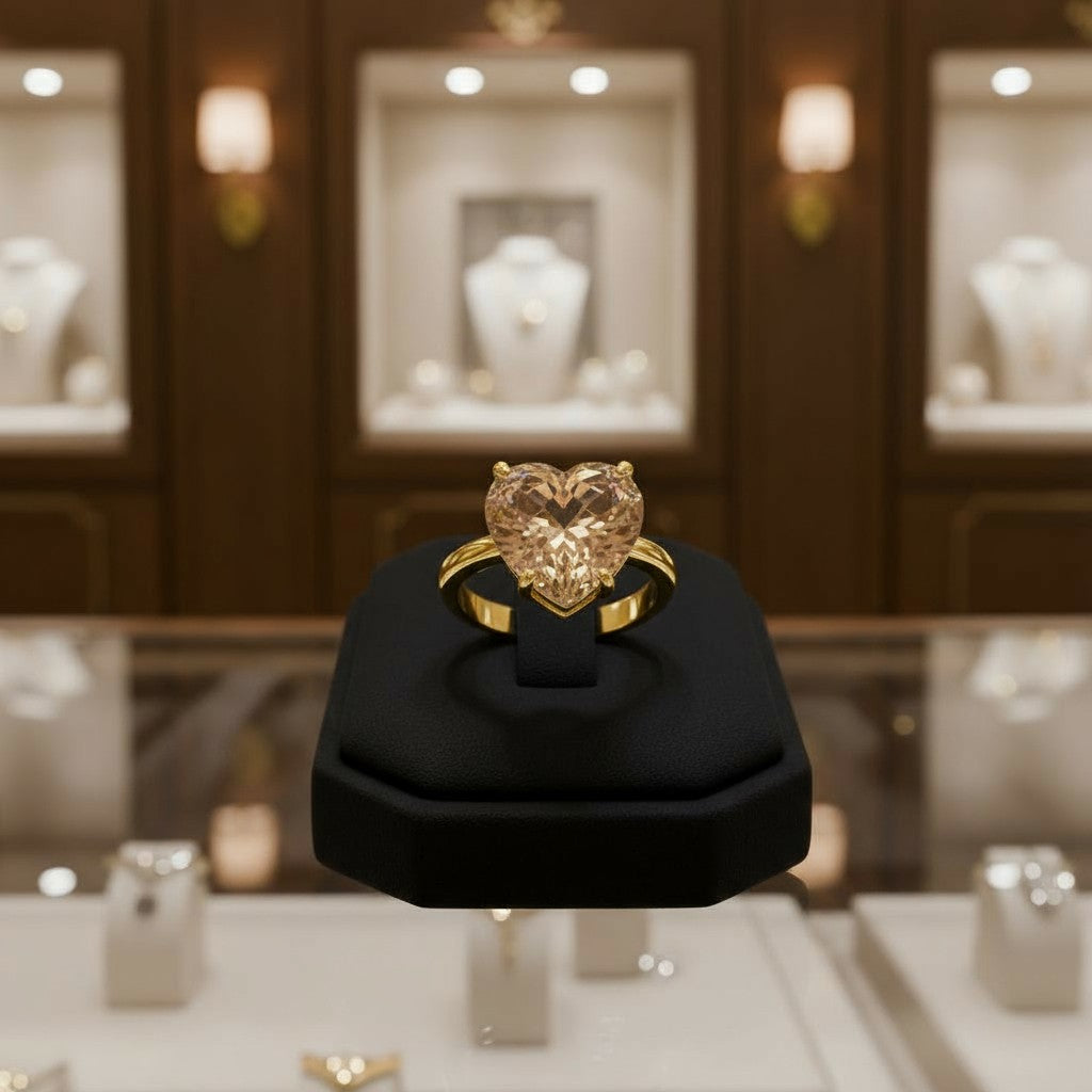 "Cherished Memories" Heart Cut Ring Large 10mm - Granted Quality 