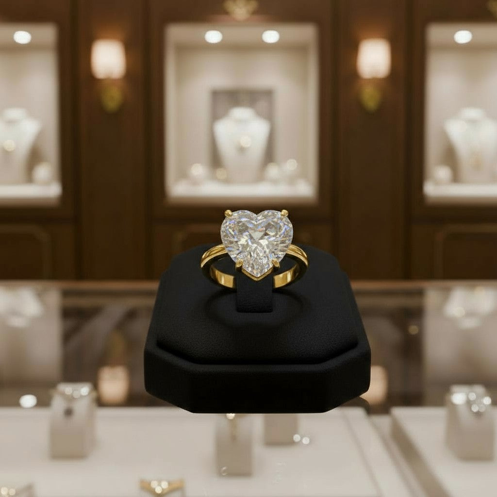 "Cherished Memories" Heart Cut Ring Large 10mm - Granted Quality 