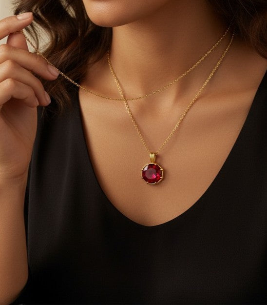 "Points of Light" Hexagon Pendant 7mm - Granted Quality 