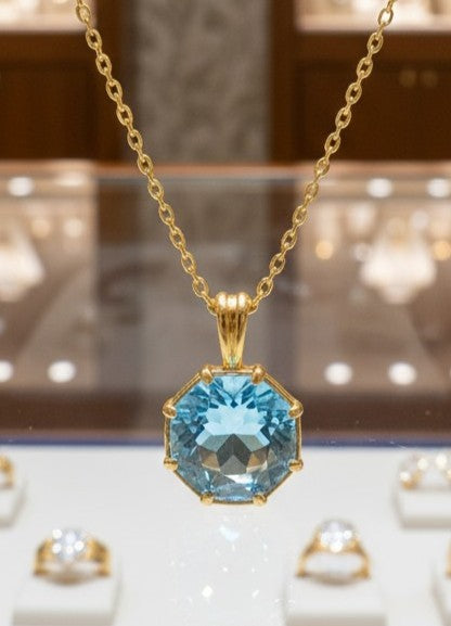 "Points of Light" Hexagon Pendant 7mm - Granted Quality 