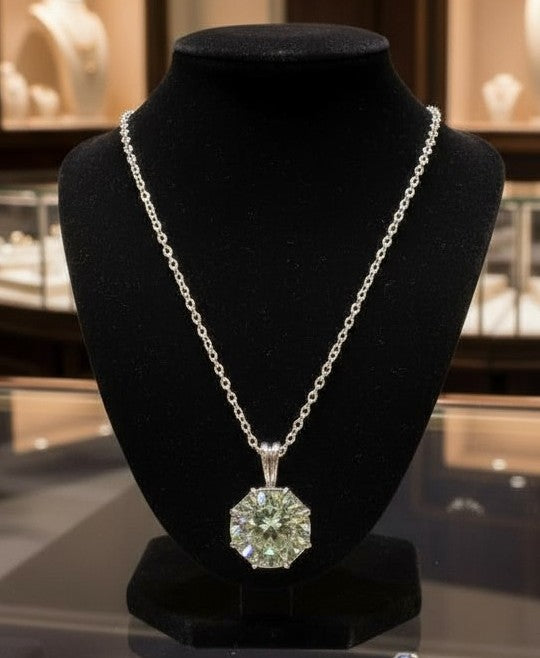 "Points of Light" Hexagon Pendant 7mm - Granted Quality 