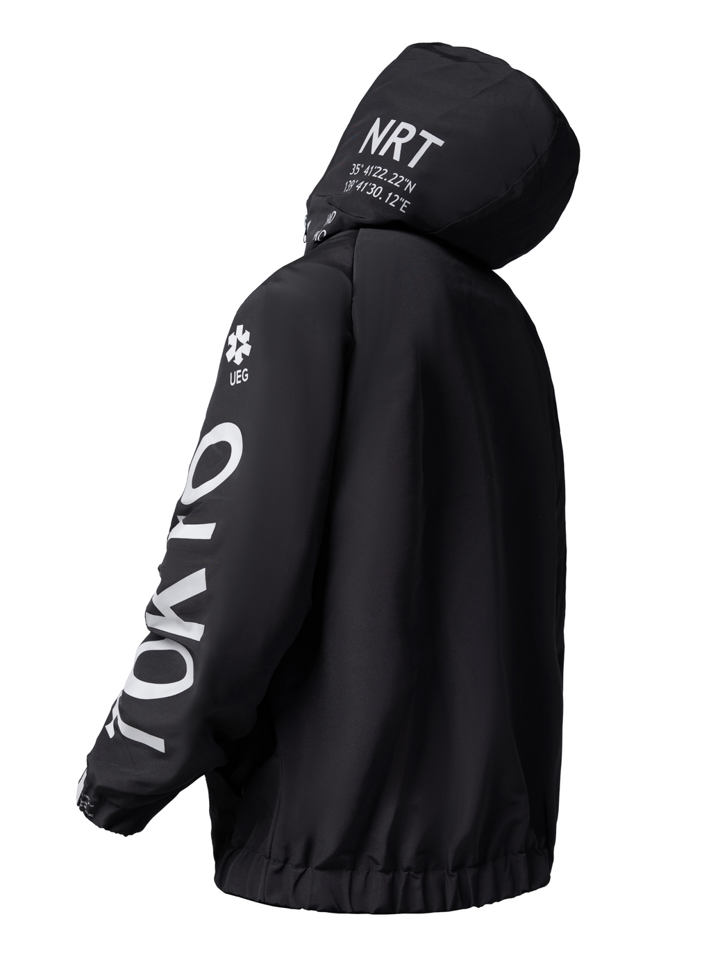 Schwarze Winter-Parkajacke aus Tokio