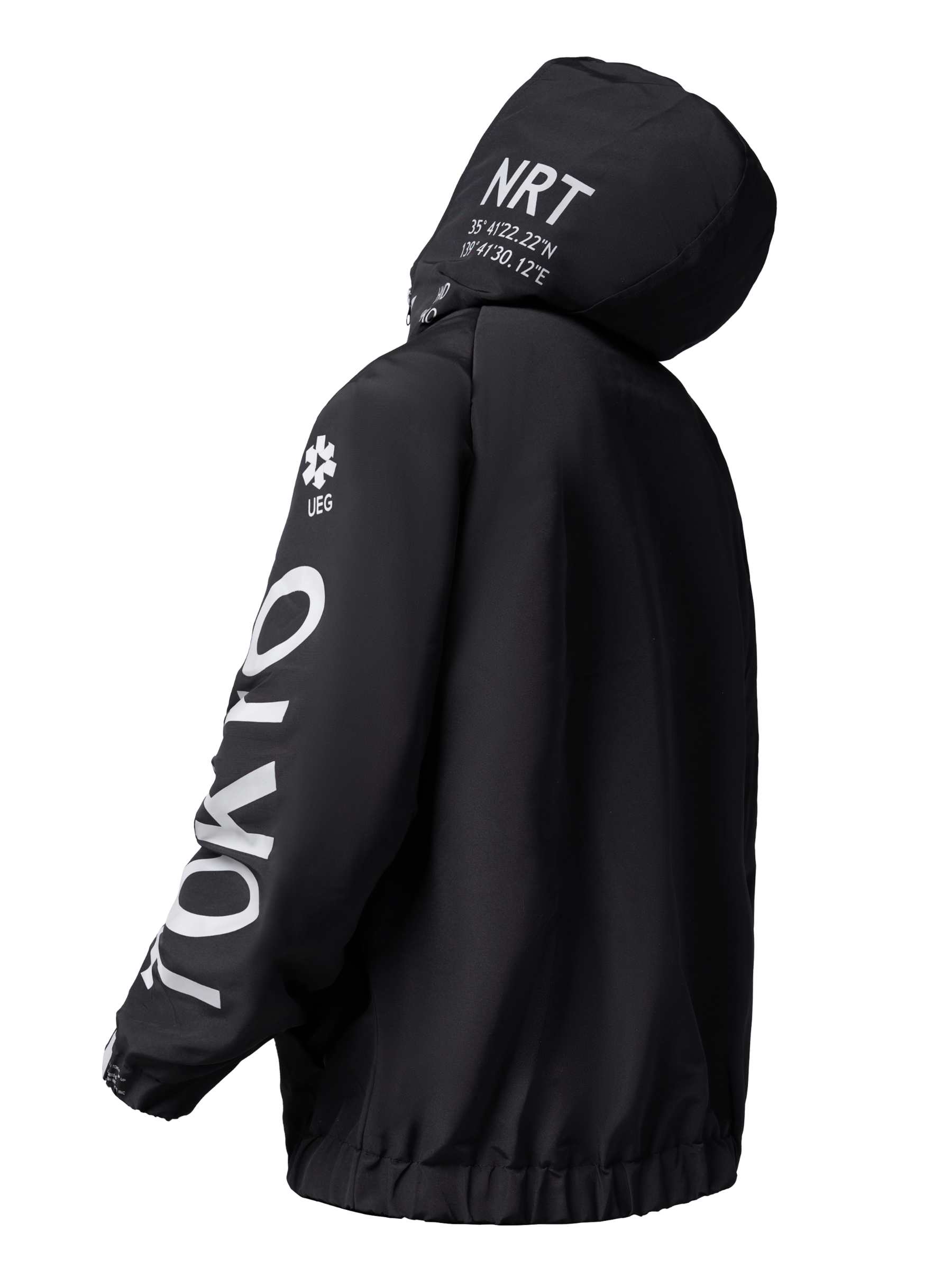 Schwarze Winter-Parkajacke aus Tokio