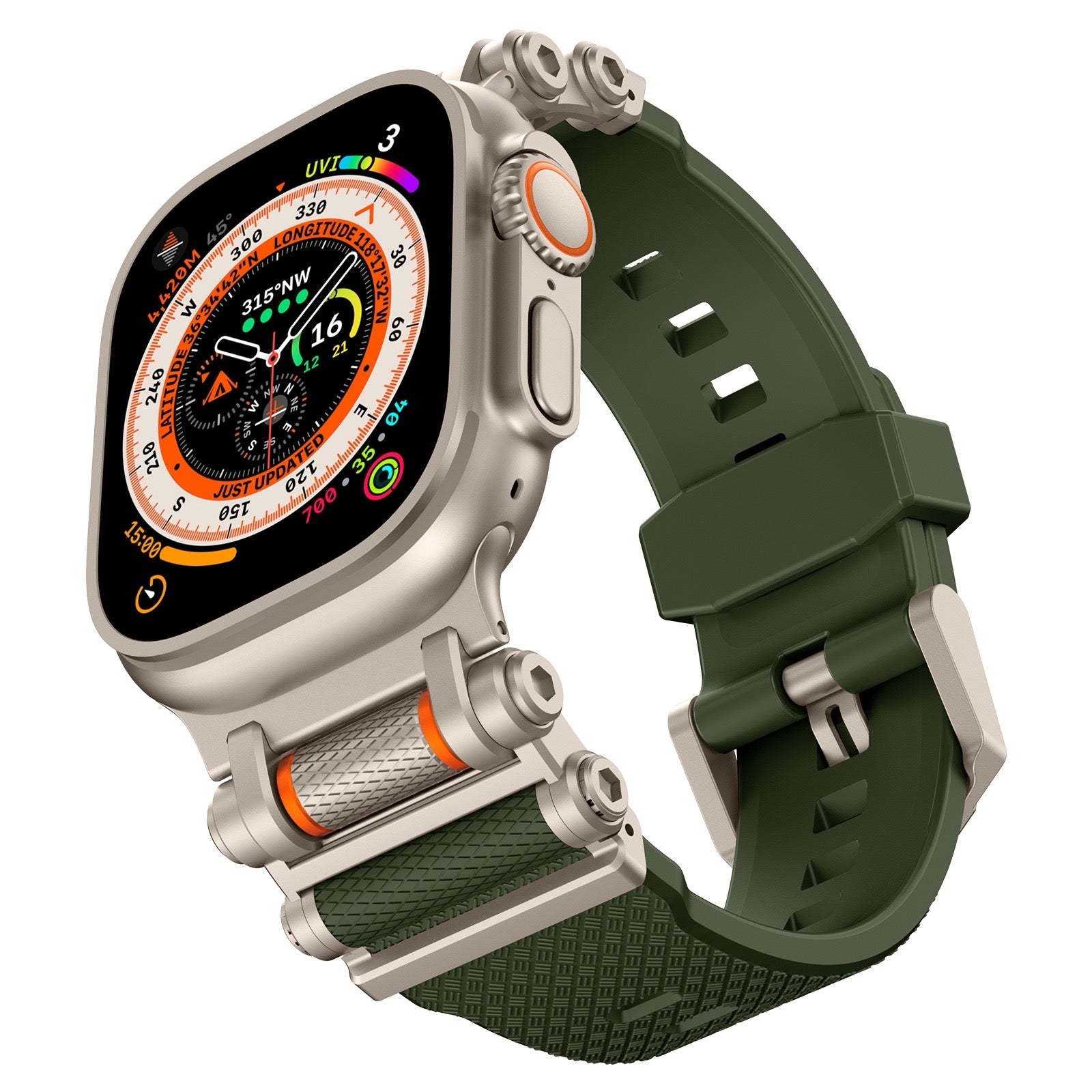 Tactical Destiny Gear Rotating Silicone Band For Apple Watch