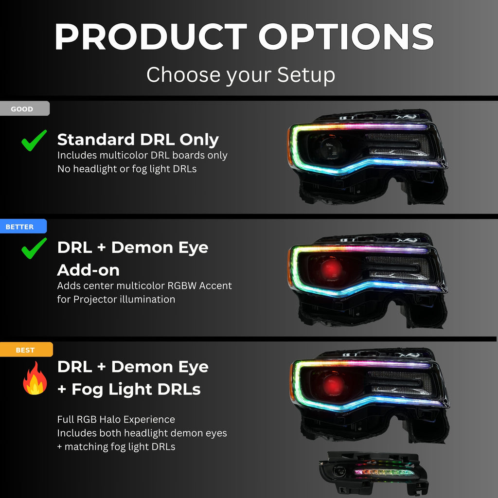 Jeep Grand Cherokee Multicolor DRL Boards (2014-2021) - Granted Quality 