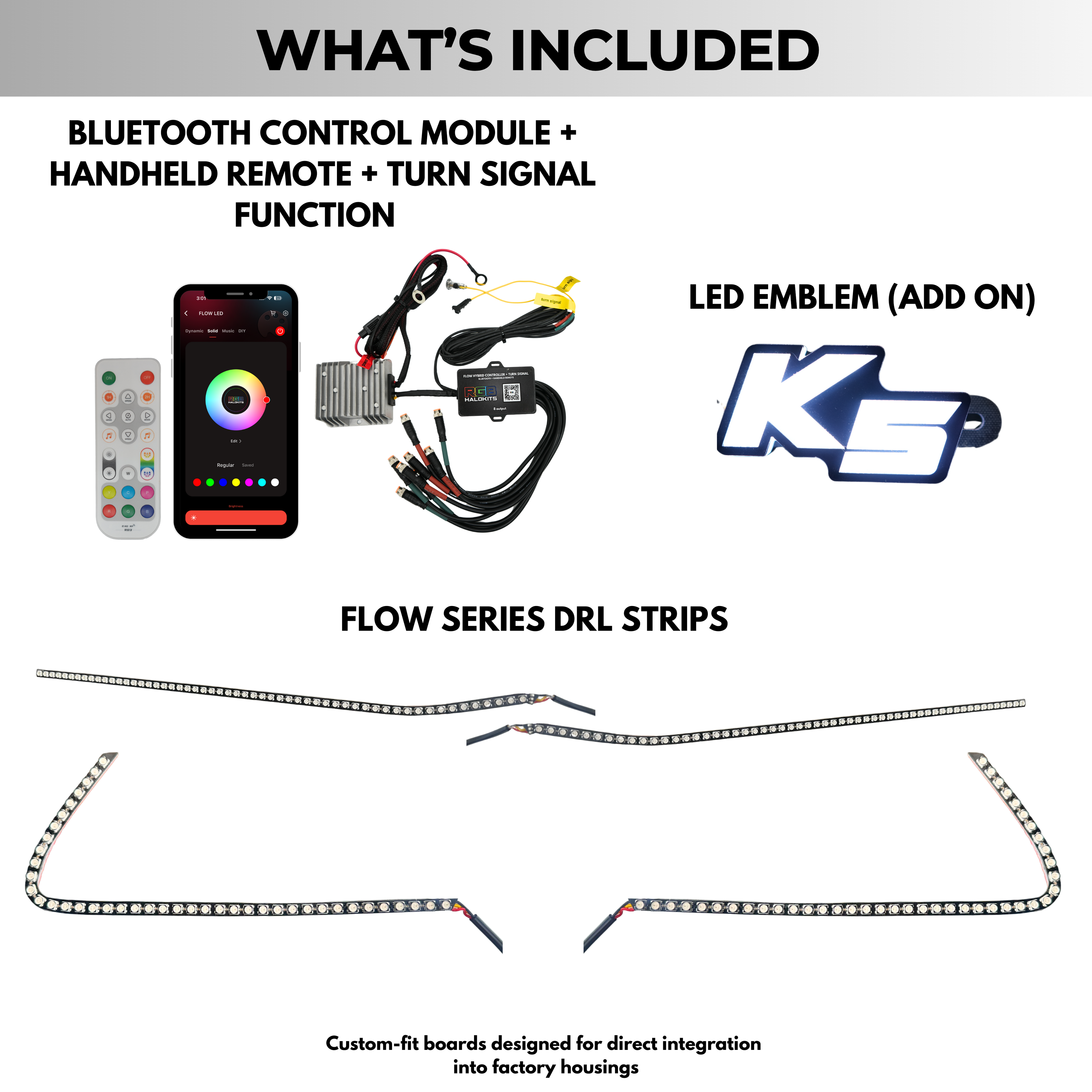 Kia K5 Multicolor Flow DRL Boards (2021-2024) - Granted Quality 
