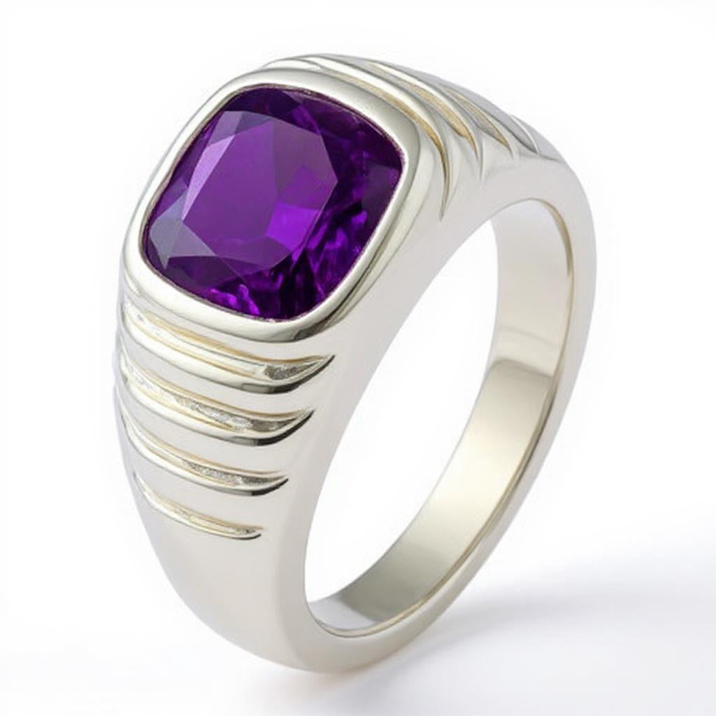 "Never Forgotten" Cushion Cut Ring (For Men) 10x11mm - Granted Quality 