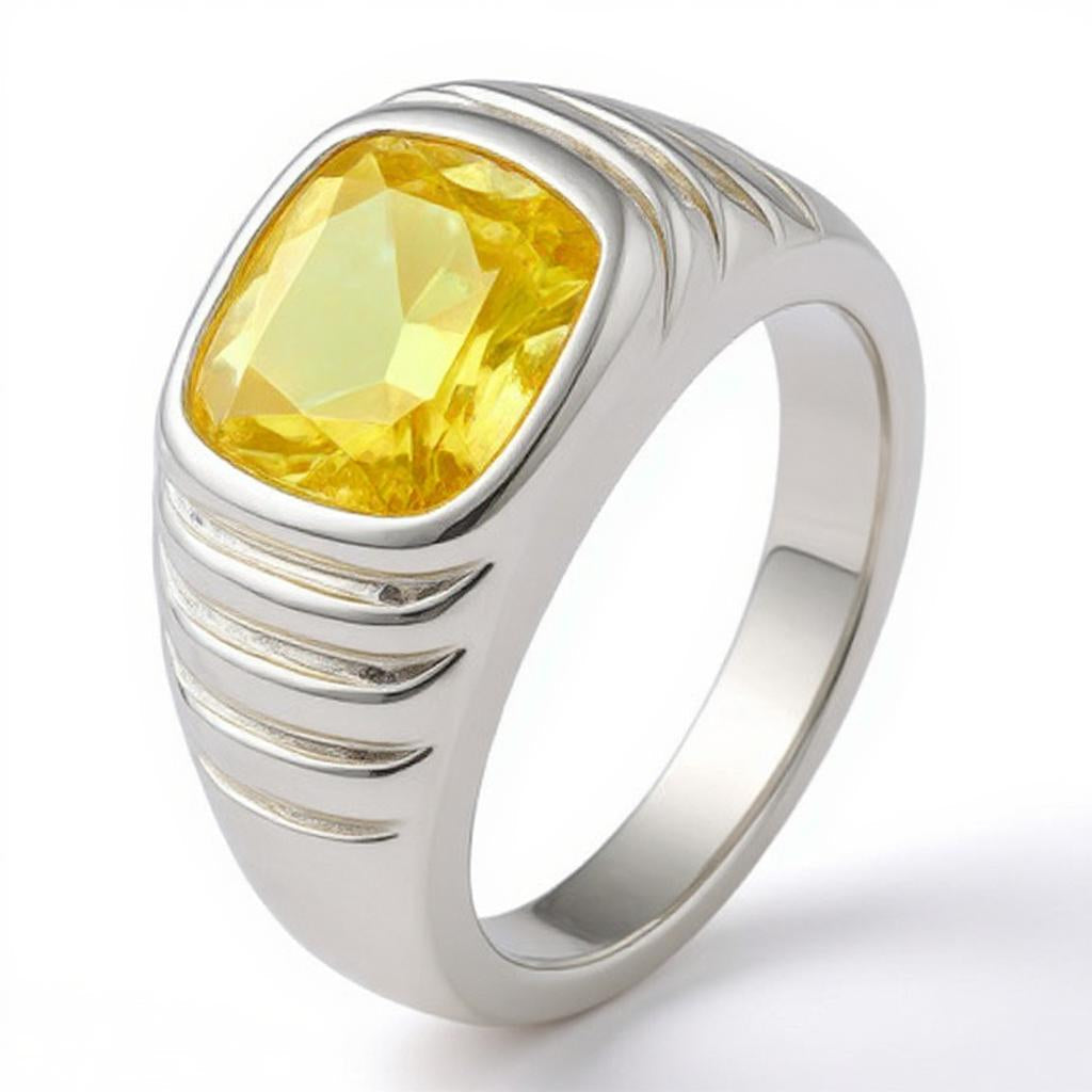 "Never Forgotten" Cushion Cut Ring (For Men) 10x11mm - Granted Quality 