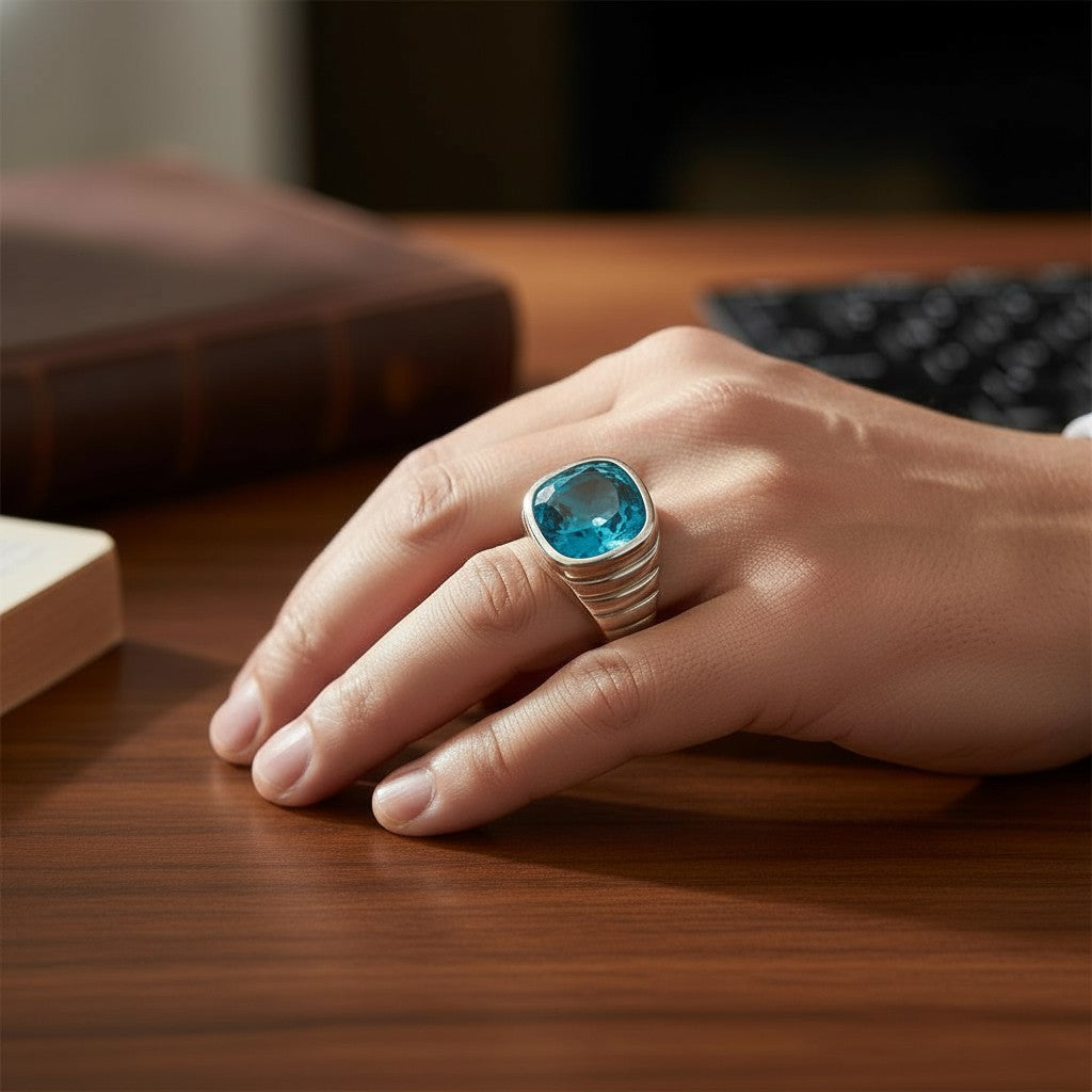 "Never Forgotten" Cushion Cut Ring (For Men) 10x11mm - Granted Quality 