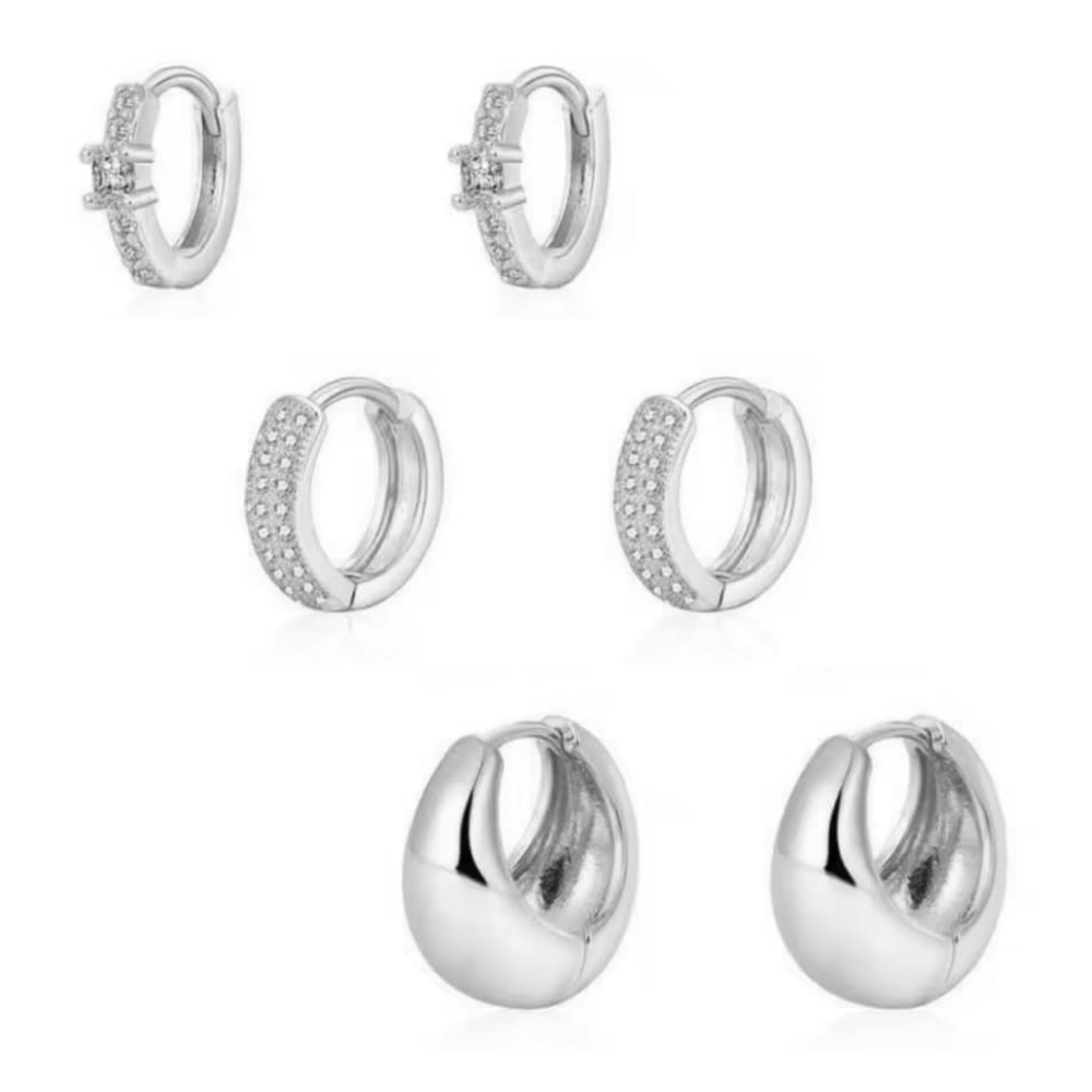 Dainty Huggie Hoop Earrings -3 Pairs - Granted Quality 