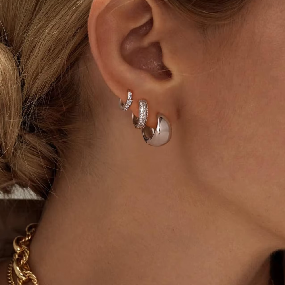 Dainty Huggie Hoop Earrings -3 Pairs - Granted Quality 