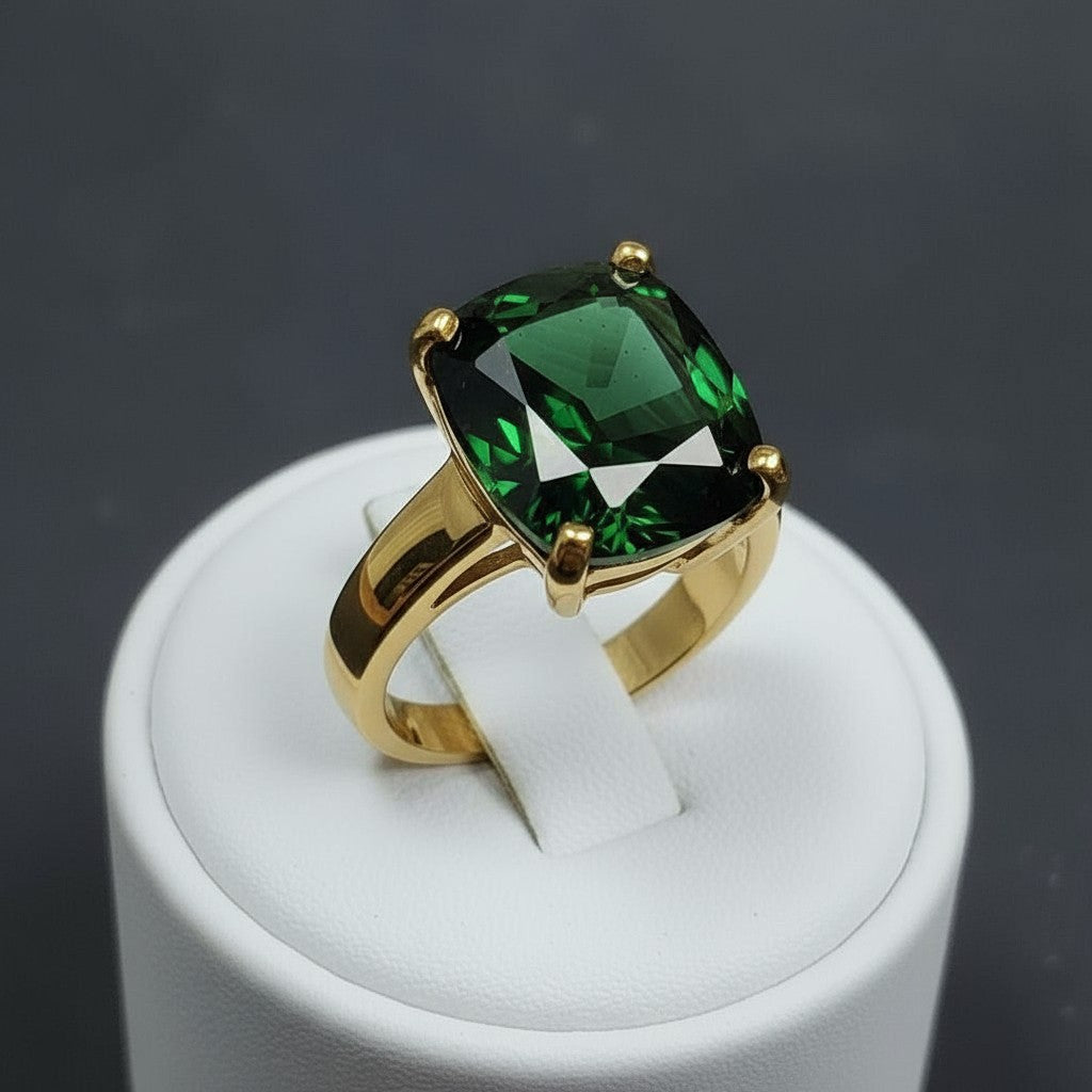 "Never Forgotten" Cushion Cut Ring Large 12x10mm - Granted Quality 