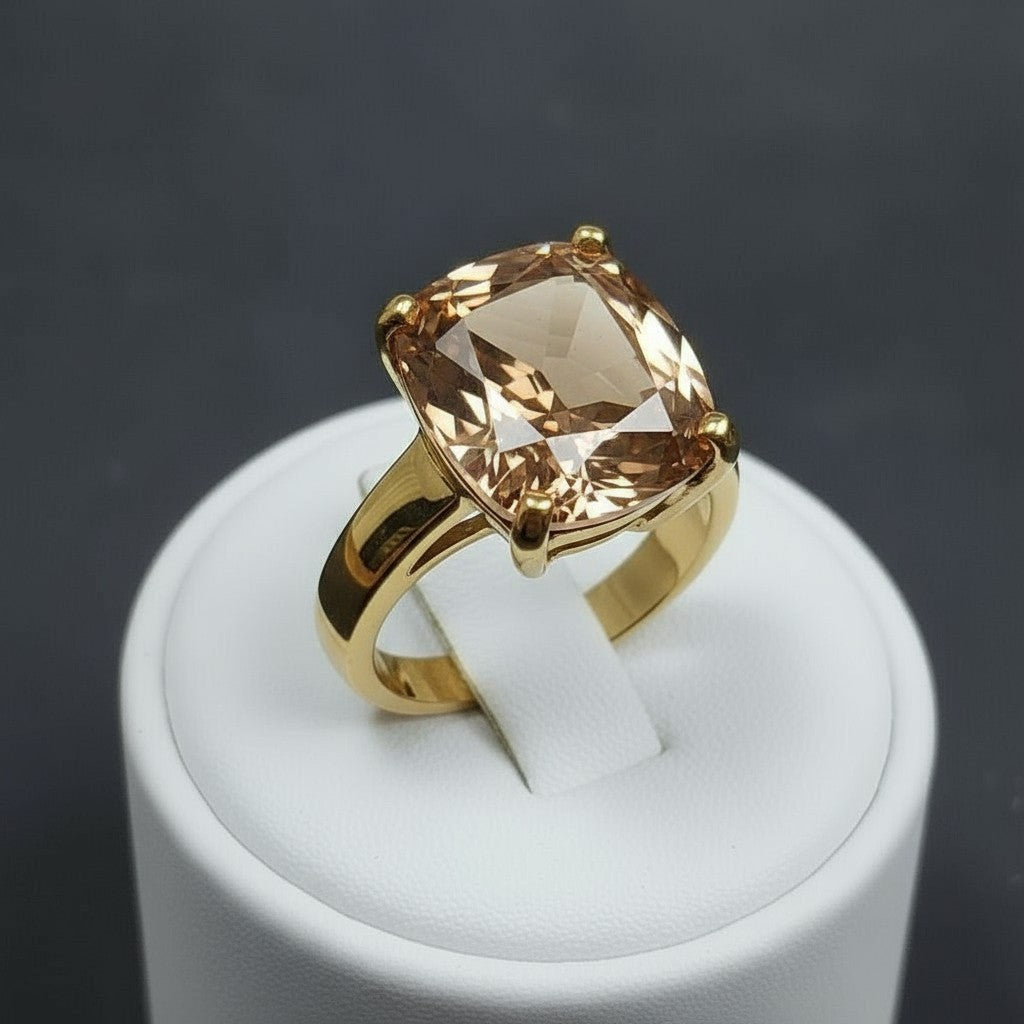 "Never Forgotten" Cushion Cut Ring Large 12x10mm - Granted Quality 