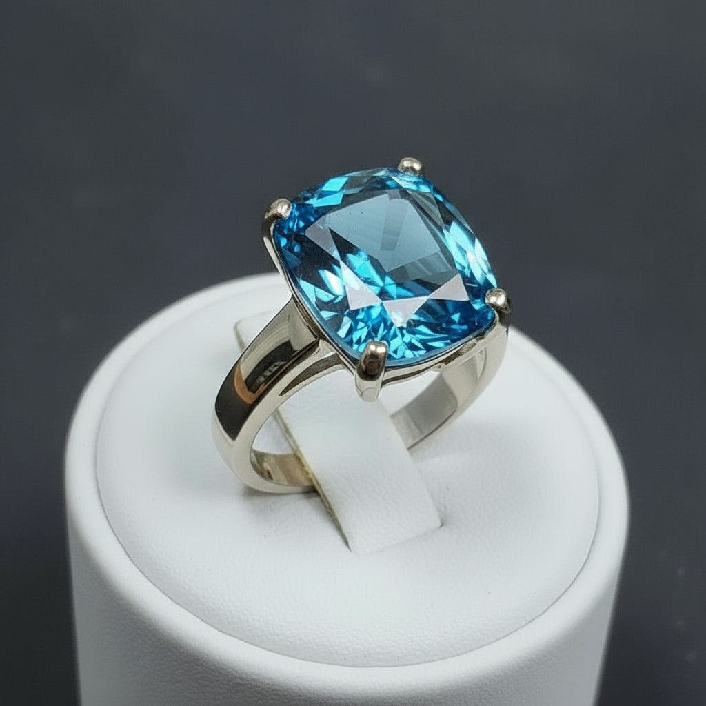 "Never Forgotten" Cushion Cut Ring Large 12x10mm - Granted Quality 