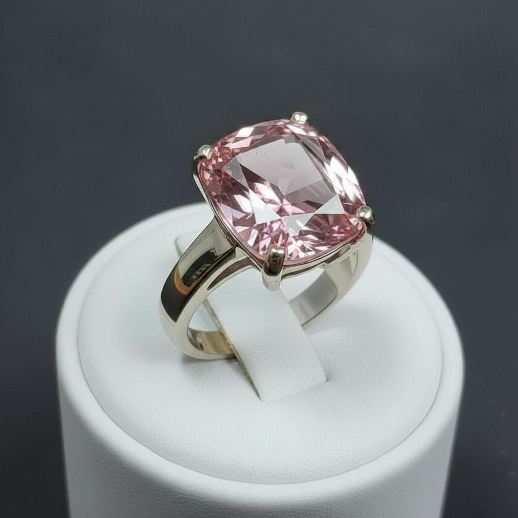 "Never Forgotten" Cushion Cut Ring Large 12x10mm - Granted Quality 