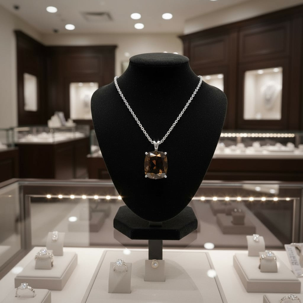 "Never Forgotten" Cushion Cut Pendant 16x12mm - Granted Quality 