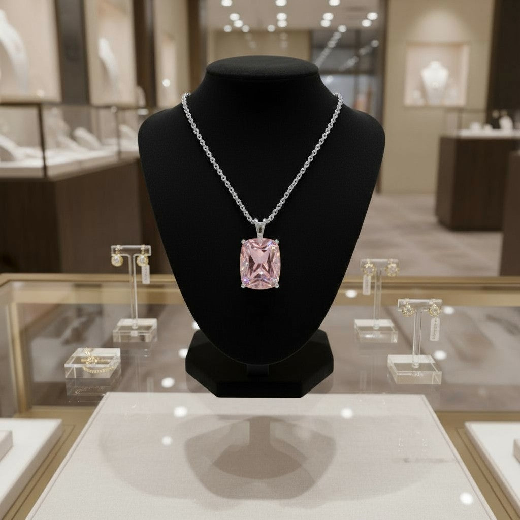 "Never Forgotten" Cushion Cut Pendant 16x12mm - Granted Quality 