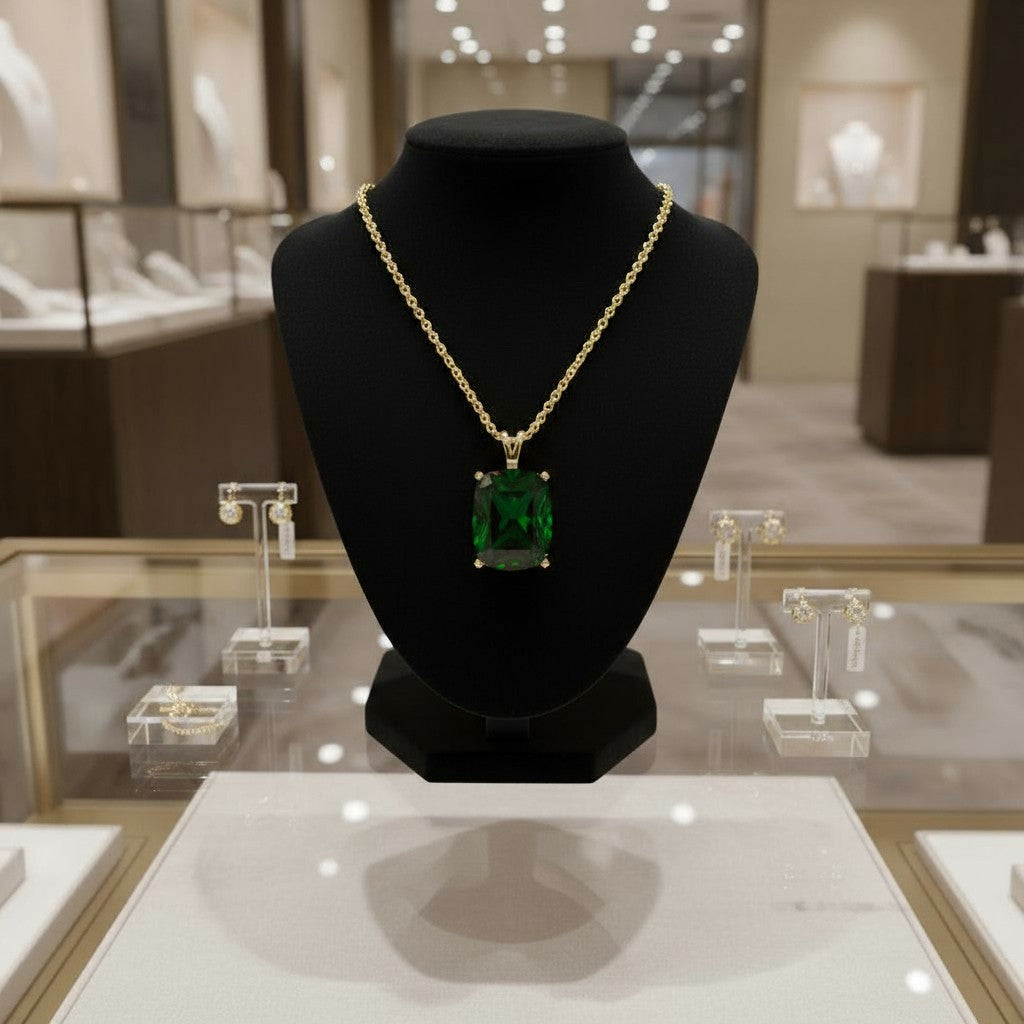 "Never Forgotten" Cushion Cut Pendant 16x12mm - Granted Quality 