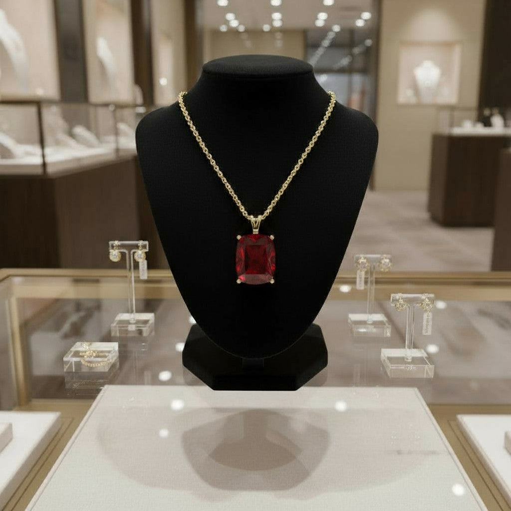 "Never Forgotten" Cushion Cut Pendant 16x12mm - Granted Quality 