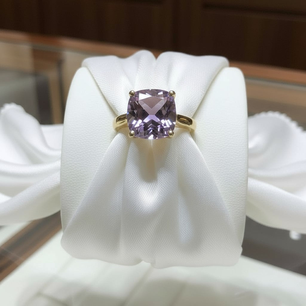 "Never Forgotten" Cushion Cut Ring Small 6x6mm - Granted Quality 