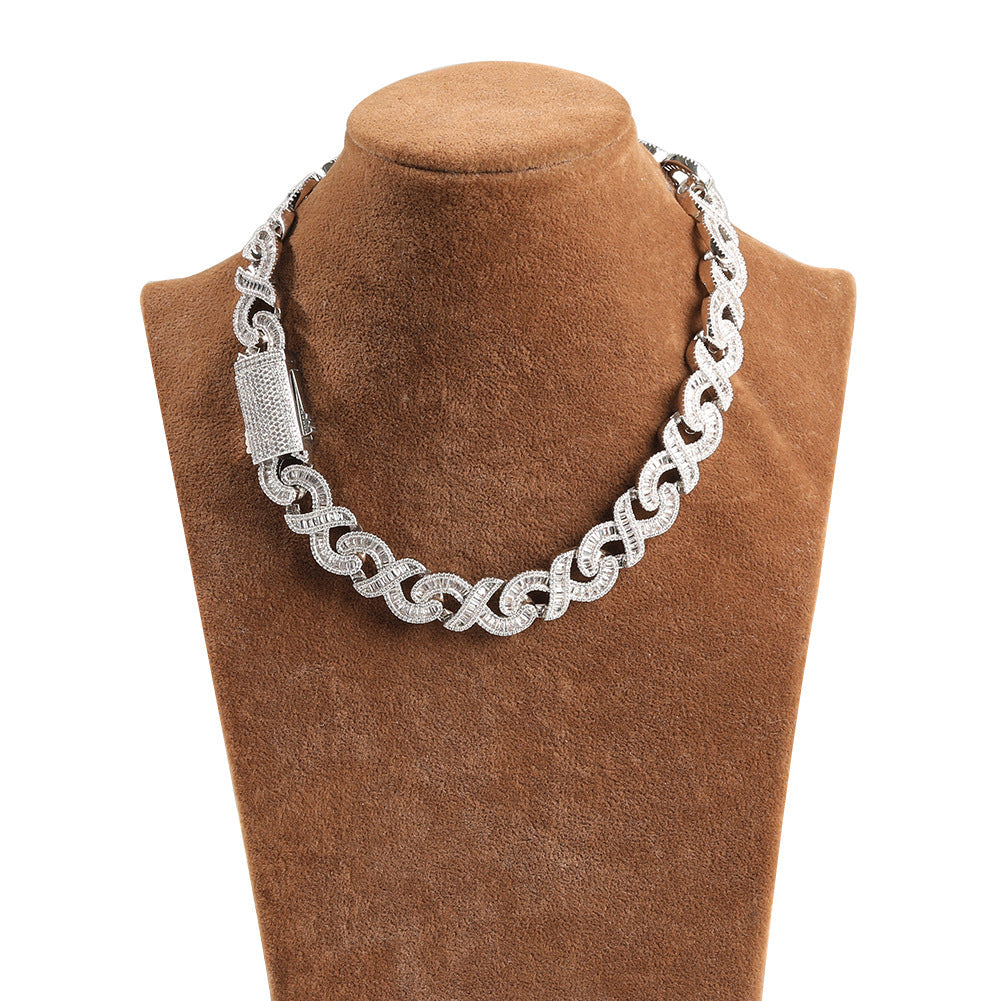 15mm Diamond Geometric Infinity Cuban Chain - Granted Quality 