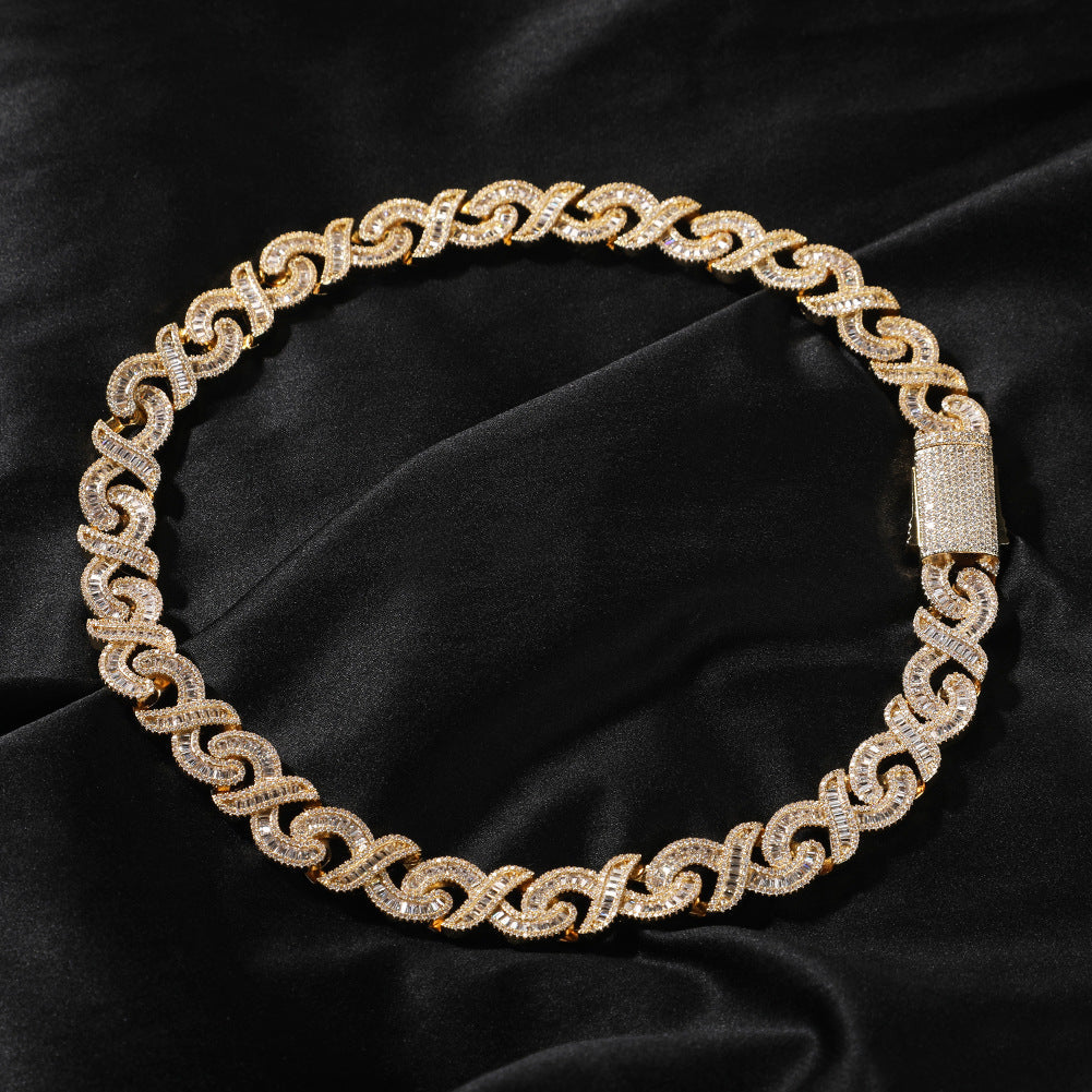 15mm Diamond Geometric Infinity Cuban Chain - Granted Quality 