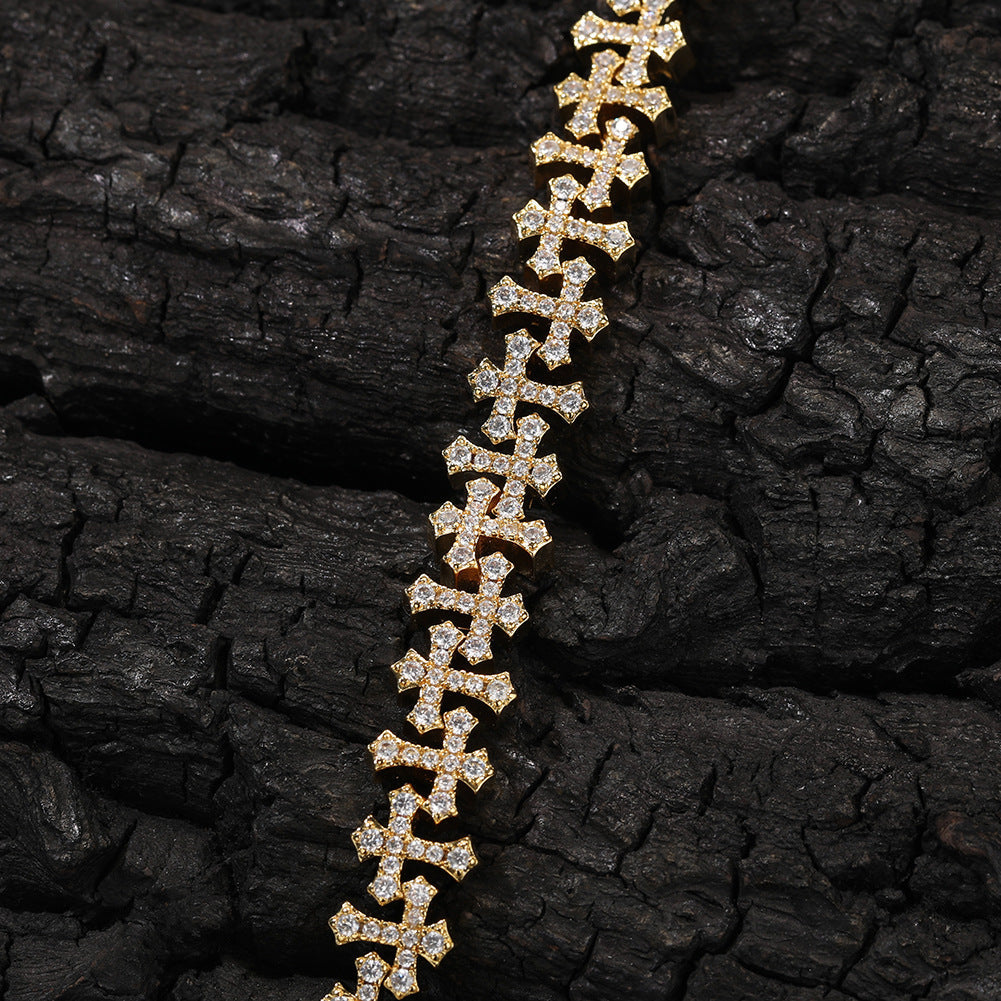 11.5MM cross bracelet - Granted Quality 