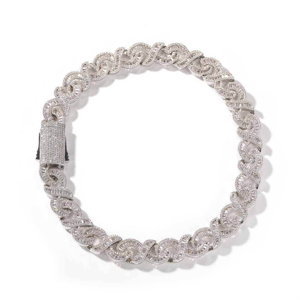 15mm Diamond Geometric Infinity Cuban Chain - Granted Quality 