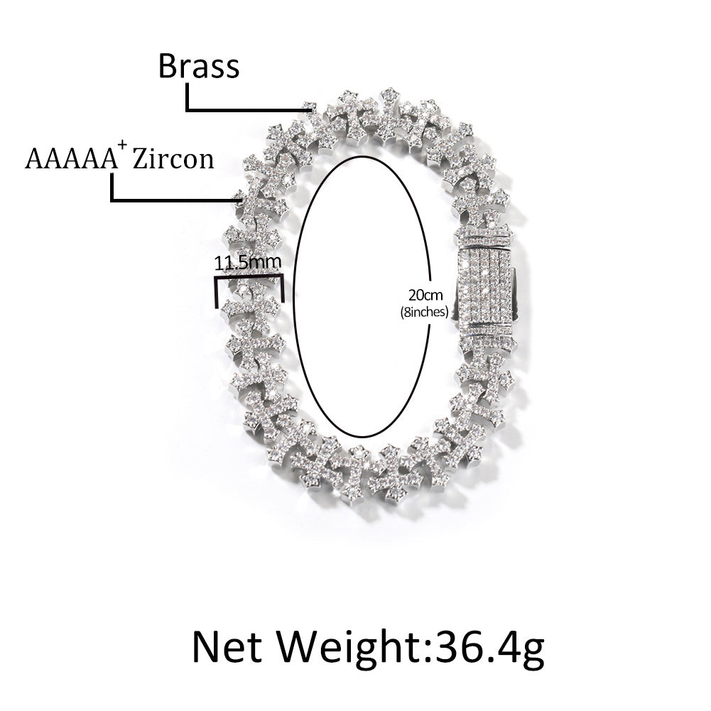 11.5MM cross bracelet - Granted Quality 