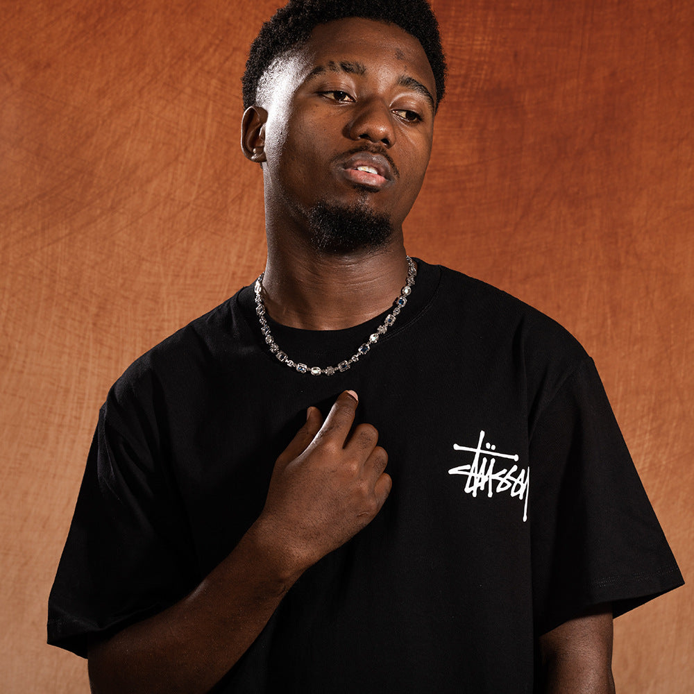 6mm blue colored gemstone bracelet with diamonds - Granted Quality 