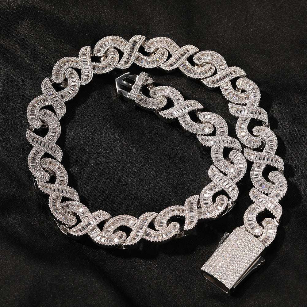 15mm Diamond Geometric Infinity Cuban Chain - Granted Quality 