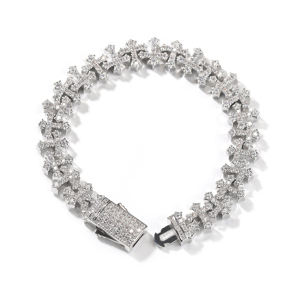 11.5MM cross bracelet - Granted Quality 