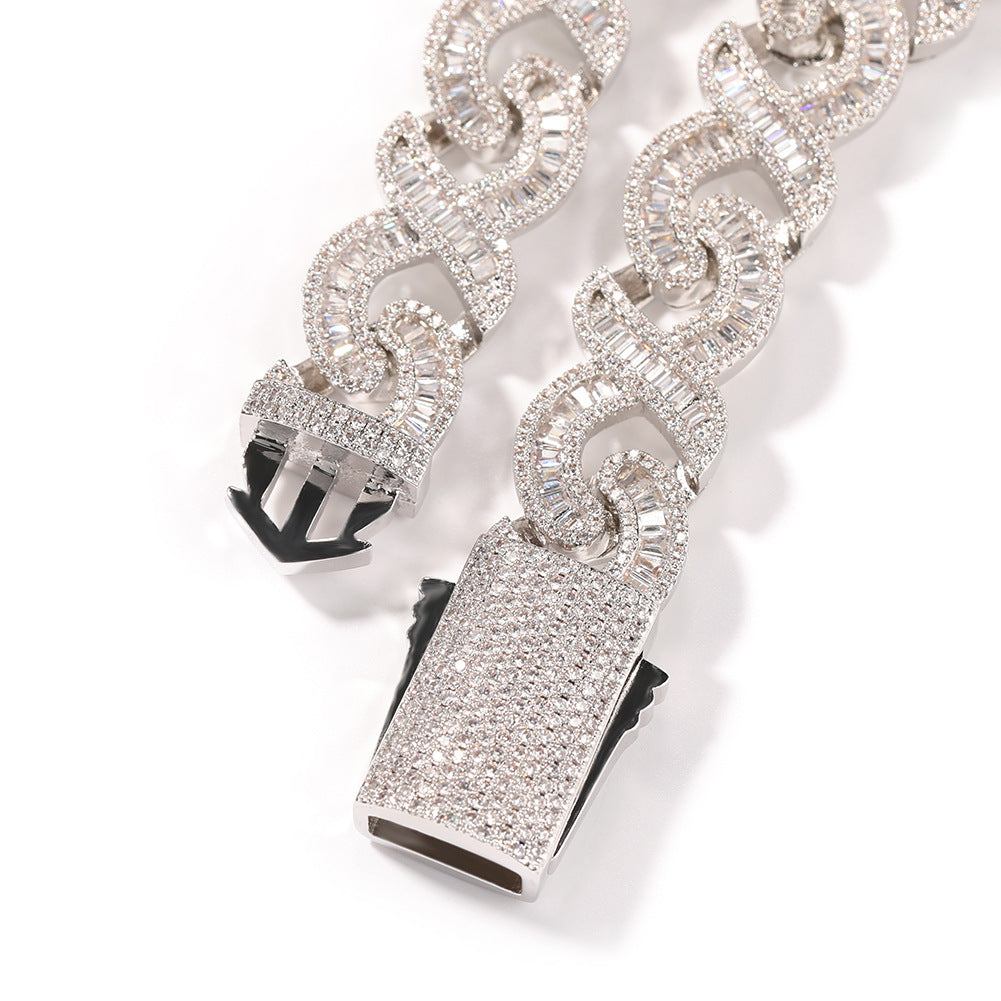 15mm Diamond Geometric Infinity Cuban Chain - Granted Quality 