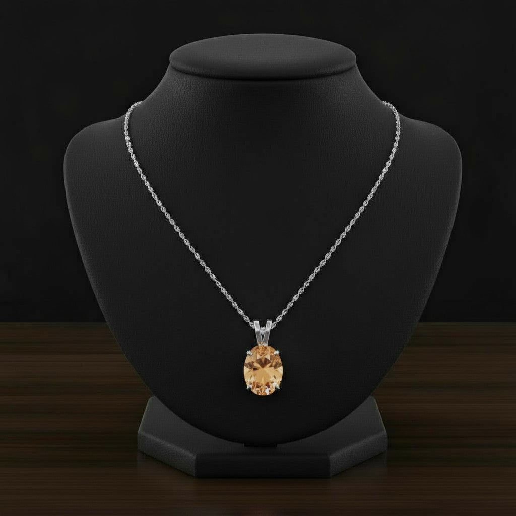 "Eternity" Oval Pendant 10x8mm - Granted Quality 