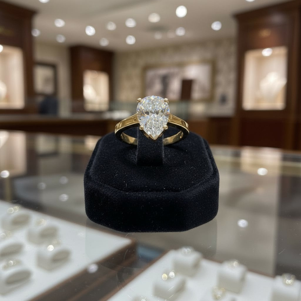 "Peaceful Memories" Pear Cut Ring 11x8mm - Granted Quality 